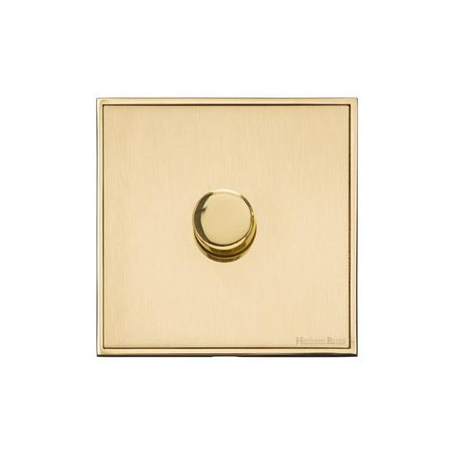 Executive Range Satin Brass with Polished Brass Switches & Sockets, EX14 - 1G Multi Location Secondary Dimmer by Heritage Brass By M-Marcus