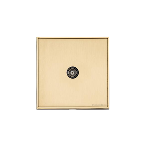 Executive Range Satin Brass with Polished Brass Switches & Sockets, EX14 - 1 Gang Isolated TV Coaxial Socket by Heritage Brass By M-Marcus
