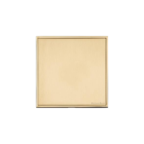 Executive Range Satin Brass with Polished Brass Switches & Sockets, EX14 - Single Blank Plate by Heritage Brass By M-Marcus