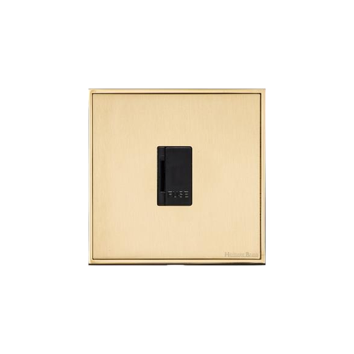 Executive Range Satin Brass with Polished Brass Switches & Sockets, EX14 - Unswitched Spur (13 Amp) by Heritage Brass By M-Marcus