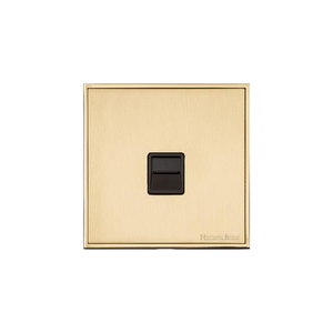 Executive Range Satin Brass with Polished Brass Switches & Sockets, EX14 - 1 Gang Master Line Socket by Heritage Brass By M-Marcus