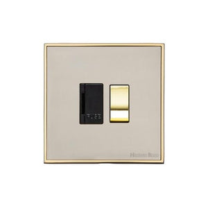 Executive Range Satin Nickel with Polished Brass Switches & Sockets, EX15 - Switched Spur (13 Amp) by Heritage Brass By M-Marcus