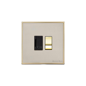 Executive Range Satin Nickel with Polished Brass Switches & Sockets, EX15 - Switched Spur (13 Amp) by Heritage Brass By M-Marcus