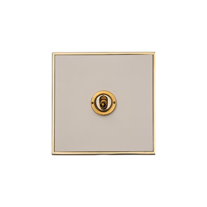 Executive Range Satin Nickel with Polished Brass Switches & Sockets, EX15 - 1 Gang Toggle Switch by Heritage Brass By M-Marcus