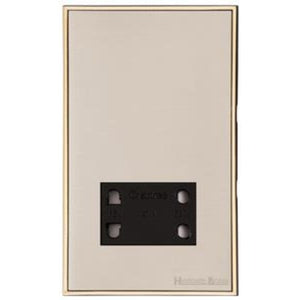 Executive Range Satin Nickel with Polished Brass Switches & Sockets, EX15 - Shaver Socket Output Voltage 110/240V by Heritage Brass By M-Marcus