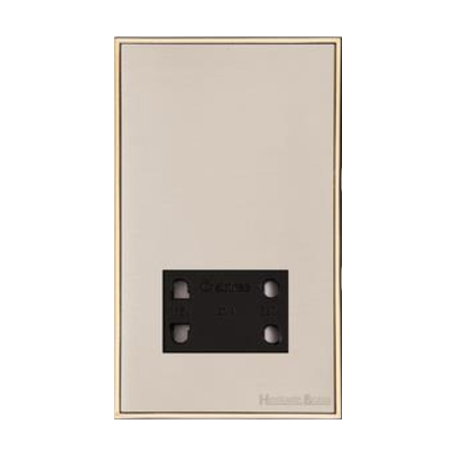 Executive Range Satin Nickel with Polished Brass Switches & Sockets, EX15 - Shaver Socket Output Voltage 110/240V by Heritage Brass By M-Marcus