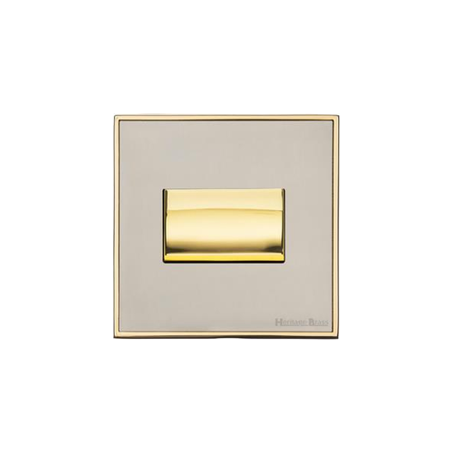 Executive Range Satin Nickel with Polished Brass Switches & Sockets, EX15 - 6A Triple Pole Fan Isolator Switch by Heritage Brass By M-Marcus
