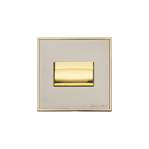Executive Range Satin Nickel with Polished Brass Switches & Sockets, EX15 - 6A Triple Pole Fan Isolator Switch by Heritage Brass By M-Marcus