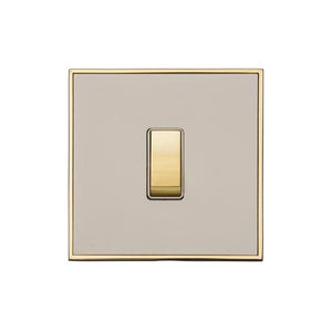 Executive Range Satin Nickel with Polished Brass Switches & Sockets, EX15 - 1 Gang Rocker Switch by Heritage Brass By M-Marcus