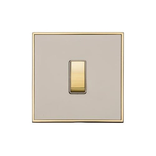 Executive Range Satin Nickel with Polished Brass Switches & Sockets, EX15 - 1 Gang Rocker Switch by Heritage Brass By M-Marcus