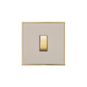 Executive Range Satin Nickel with Polished Brass Switches & Sockets, EX15 - 1 Gang Rocker Switch by Heritage Brass By M-Marcus