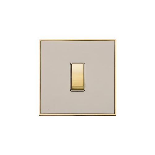 Executive Range Satin Nickel with Polished Brass Switches & Sockets, EX15 - 1 Gang Rocker Switch by Heritage Brass By M-Marcus
