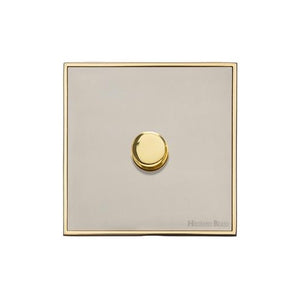 Executive Range Satin Nickel with Polished Brass Switches & Sockets, EX15 - 1G Multi Location Secondary Dimmer by Heritage Brass By M-Marcus