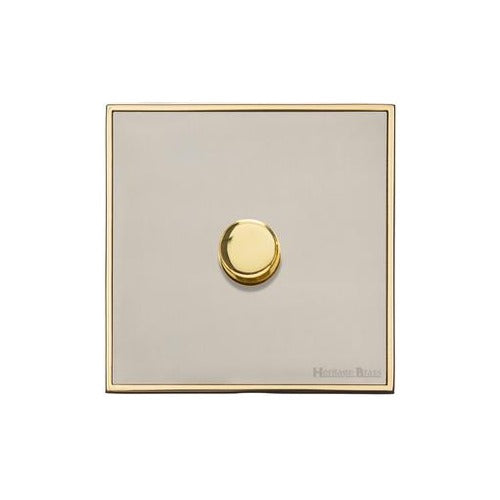 Executive Range Satin Nickel with Polished Brass Switches & Sockets, EX15 - 1G Multi Location Secondary Dimmer by Heritage Brass By M-Marcus
