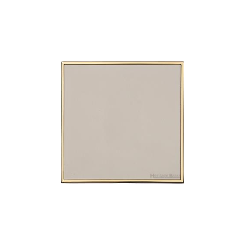 Executive Range Satin Nickel with Polished Brass Switches & Sockets, EX15 - Single Blank Plate by Heritage Brass By M-Marcus