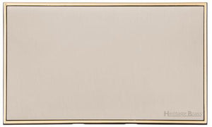 Executive Range Satin Nickel with Polished Brass Switches & Sockets, EX15 - Double Blank Plate by Heritage Brass By M-Marcus