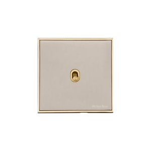 Executive Range Satin Nickel with Polished Brass Switches & Sockets, EX15 - 1 Gang Stockholm Toggle by Heritage Brass By M-Marcus