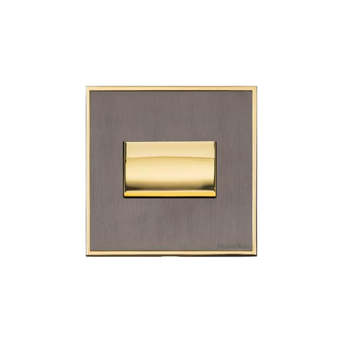 Executive Range Satin Black Nickel with Polished Brass Switches & Sockets, EX16 - 6A Triple Pole Fan Isolator Switch by Heritage Brass By M-Marcus
