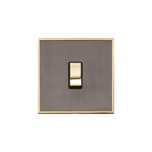 Executive Range Satin Black Nickel with Polished Brass Switches & Sockets, EX16 - 20A Double Pole Switch by Heritage Brass By M-Marcus