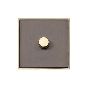 Executive Range Satin Black Nickel with Polished Brass Switches & Sockets, EX16 - 1G Multi Location Primary Dimmer by Heritage Brass By M-Marcus