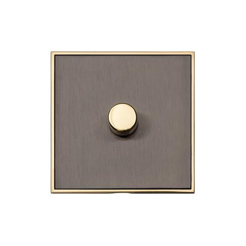 Executive Range Satin Black Nickel with Polished Brass Switches & Sockets, EX16 - 1G Multi Location Primary Dimmer by Heritage Brass By M-Marcus
