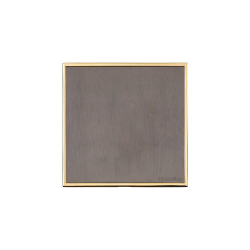 Executive Range Satin Black Nickel with Polished Brass Switches & Sockets, EX16 - Single Blank Plate by Heritage Brass By M-Marcus