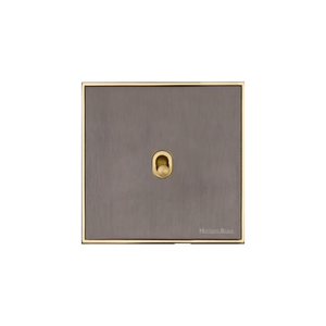 Executive Range Satin Black Nickel with Polished Brass Switches & Sockets, EX16 - 1 Gang Intermediate Stockholm Toggle by Heritage Brass By M-Marcus