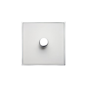 Executive Range Matt White with Polished Chrome Switches & Sockets, EX20 - 1 Gang Dimmer 250 watts (Compatible with halogen/ incandescent bulbs) by Heritage Brass By M-Marcus