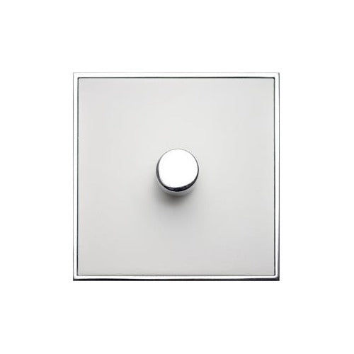 Executive Range Matt White with Polished Chrome Switches & Sockets, EX20 - 1G Multi Location Secondary Dimmer by Heritage Brass By M-Marcus