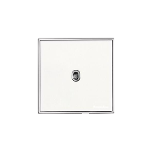 Executive Range Matt White with Polished Chrome Switches & Sockets, EX20 - 1 Gang Stockholm Toggle by Heritage Brass By M-Marcus
