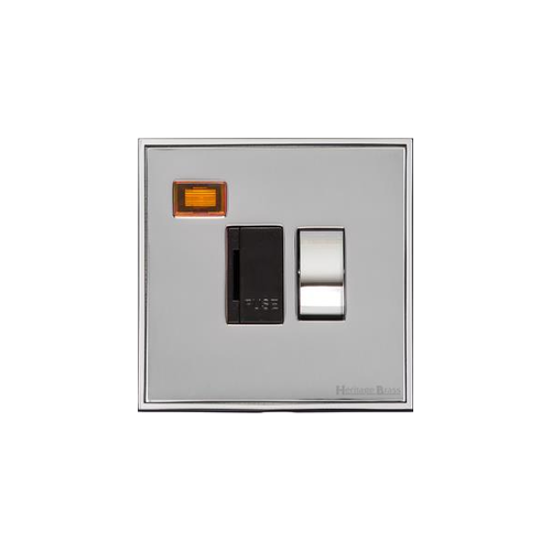 Executive Range Polished Chrome Switches & Sockets, EX22 - Switched Spur with Neon (13 Amp) by Heritage Brass By M-Marcus