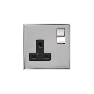 Executive Range Polished Chrome Switches & Sockets, EX22 - Single Socket (13 Amp) by Heritage Brass By M-Marcus