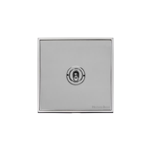 Executive Range Polished Chrome Switches & Sockets, EX22 - 1 Gang Intermediate Toggle Switch by Heritage Brass By M-Marcus