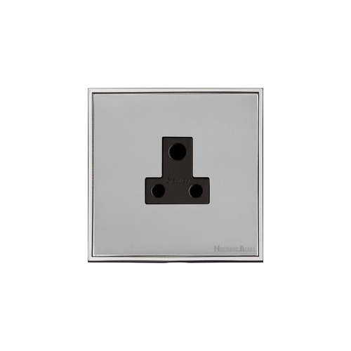 Executive Range Polished Chrome Switches & Sockets, EX22 - 5 Amp 3 Round Pin Socket by Heritage Brass By M-Marcus