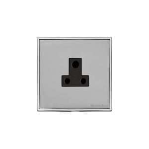 Executive Range Polished Chrome Switches & Sockets, EX22 - 5 Amp 3 Round Pin Socket by Heritage Brass By M-Marcus
