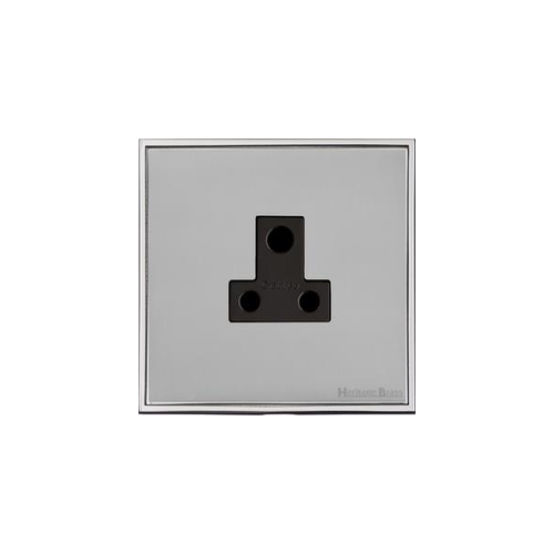 Executive Range Polished Chrome Switches & Sockets, EX22 - 5 Amp 3 Round Pin Socket by Heritage Brass By M-Marcus
