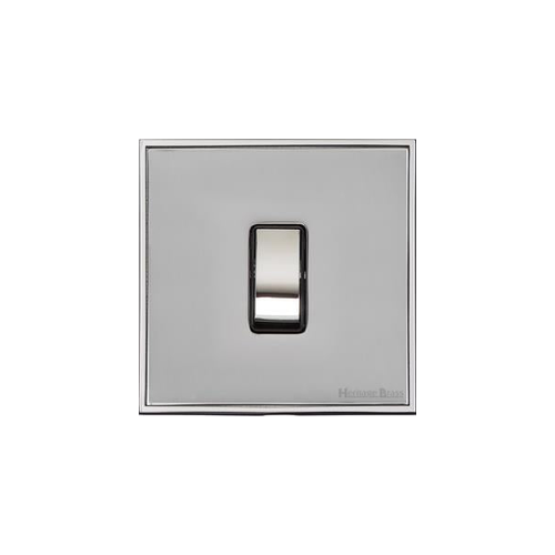 Executive Range Polished Chrome Switches & Sockets, EX22 - 1 Gang Intermediate Rocker Switch by Heritage Brass By M-Marcus