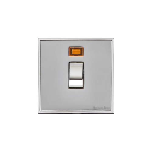 Executive Range Polished Chrome Switches & Sockets, EX22 - 20A Double Pole Switch with Neon by Heritage Brass By M-Marcus