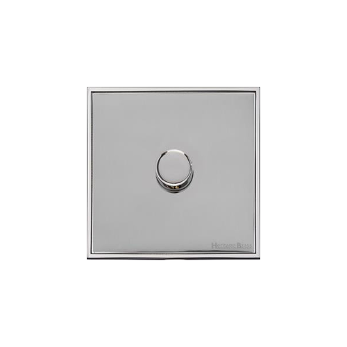Executive Range Polished Chrome Switches & Sockets, EX22 - 1 Gang Dimmer 250 watts (Compatible with halogen/ incandescent bulbs) by Heritage Brass By M-Marcus