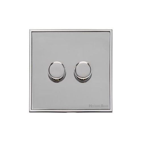 Executive Range Polished Chrome Switches & Sockets, EX22 - 2G Multi Location Primary Dimmer by Heritage Brass By M-Marcus