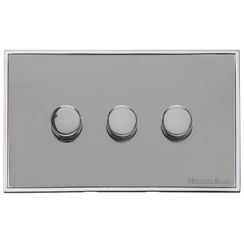 Executive Range Polished Chrome Switches & Sockets, EX22 - 3G Multi Location Primary Dimmer by Heritage Brass By M-Marcus
