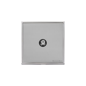 Executive Range Polished Chrome Switches & Sockets, EX22 - 1 Gang Satellite Socket by Heritage Brass By M-Marcus