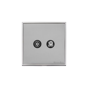 Executive Range Polished Chrome Switches & Sockets, EX22 - TV/Satellite Socket by Heritage Brass By M-Marcus