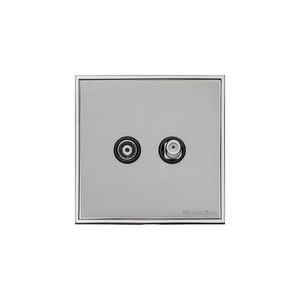 Executive Range Polished Chrome Switches & Sockets, EX22 - TV/Satellite Socket by Heritage Brass By M-Marcus