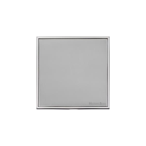 Executive Range Polished Chrome Switches & Sockets, EX22 - Single Blank Plate by Heritage Brass By M-Marcus