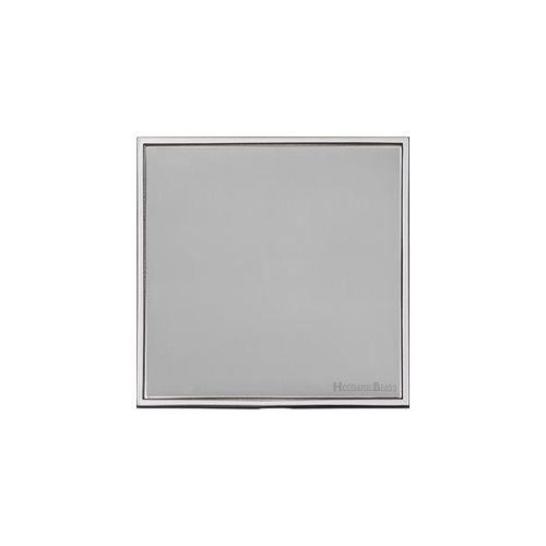 Executive Range Polished Chrome Switches & Sockets, EX22 - Single Blank Plate by Heritage Brass By M-Marcus