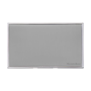 Executive Range Polished Chrome Switches & Sockets, EX22 - Double Blank Plate by Heritage Brass By M-Marcus