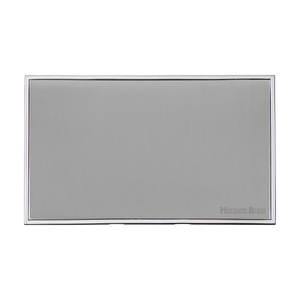 Executive Range Polished Chrome Switches & Sockets, EX22 - Double Blank Plate by Heritage Brass By M-Marcus