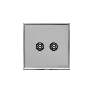 Executive Range Polished Chrome Switches & Sockets, EX22 - TV/FM Diplexed Socket by Heritage Brass By M-Marcus