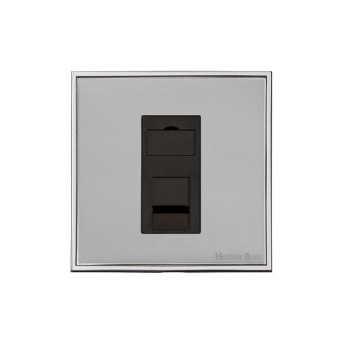 Executive Range Polished Chrome Switches & Sockets, EX22 - 1 Gang CAT6 by Heritage Brass By M-Marcus